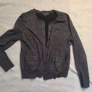 Black and silver Metallic Cardigan